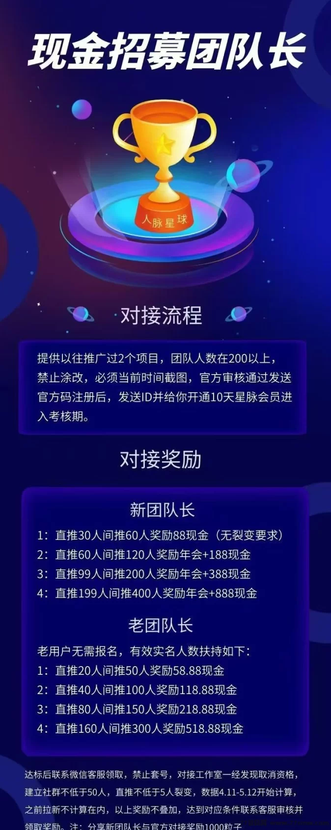 人脉星球：积分奖励，轻松上墙，外场无限回收！