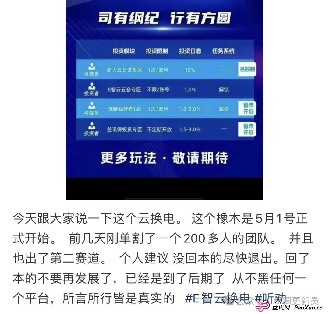 8月31日曝光‼️最新资金盘诈骗项目，E智云换电，VAX（VaultX），老虎AI量化随时可能卷钱跑路