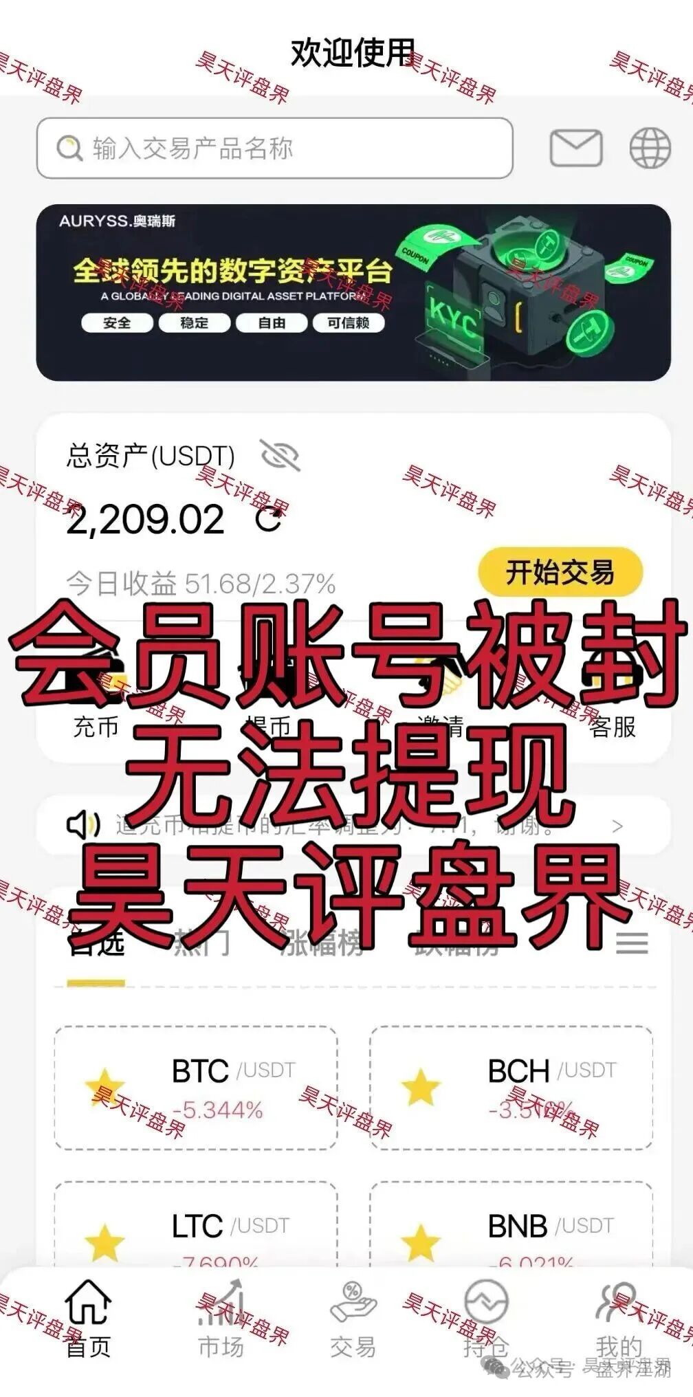 奥瑞斯交易所(智言团队)合约跟单类资金盘骗局,老卓改名老陆又来割韭菜了,已经开始单割,高度预警,即将崩盘跑路!—昊天评盘界